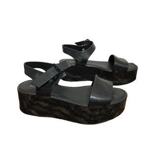 Melissa Mar Black Platform Sandals 7